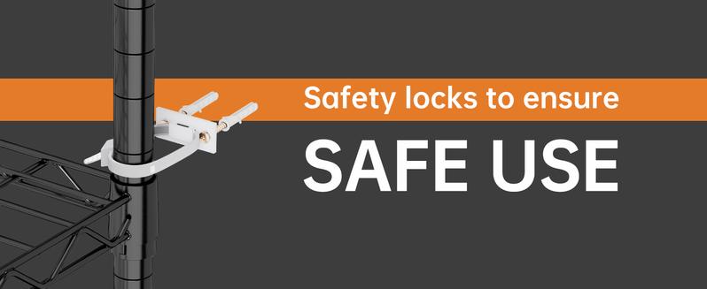 Raybee Shelf Metal Wire Shelving Storage Utility Rack Adjustable Shelves,Standing Shelf Units for Kitchen Pantry Closet Balcony Plant Pot Placement