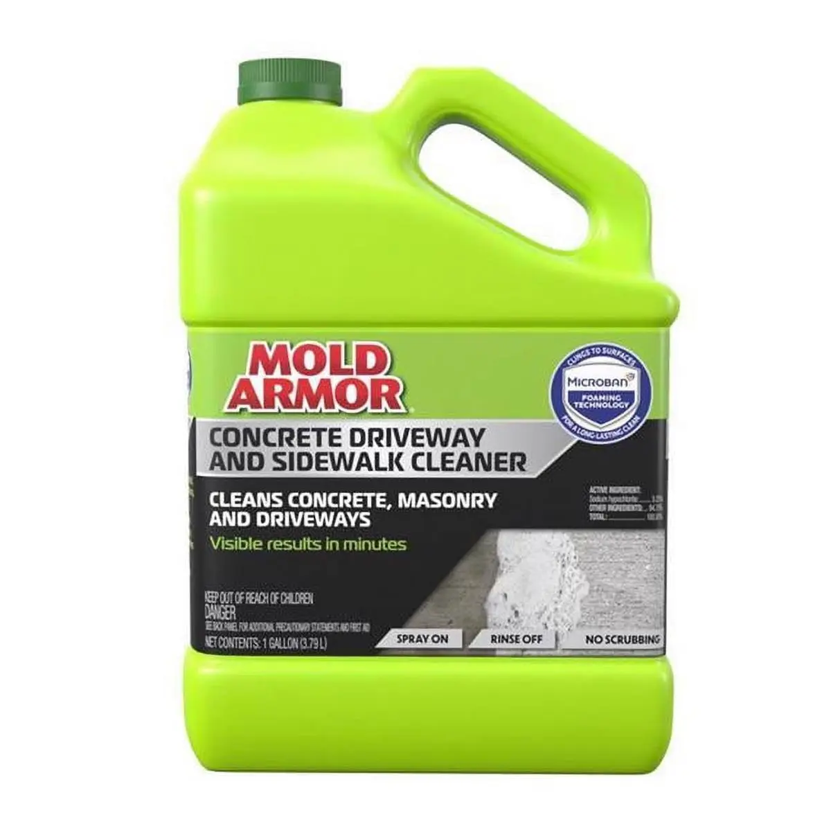 212 MAIN Concentrated Concrete Cleaner Liquid - 1 gal Container, Pack of 4, 37.5 lbs, Outdoor Household & Driveway Cleaning Solution, Concentrated Cleaner