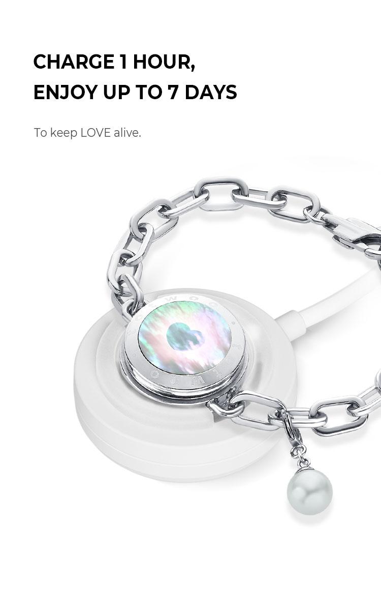 Totwoo Soulmate Touch Bracelets for Couples Vibration & Light up for Love Couples Long Distance Relationship gifts for Girlfriend Bluetooth Pairing Jewelry