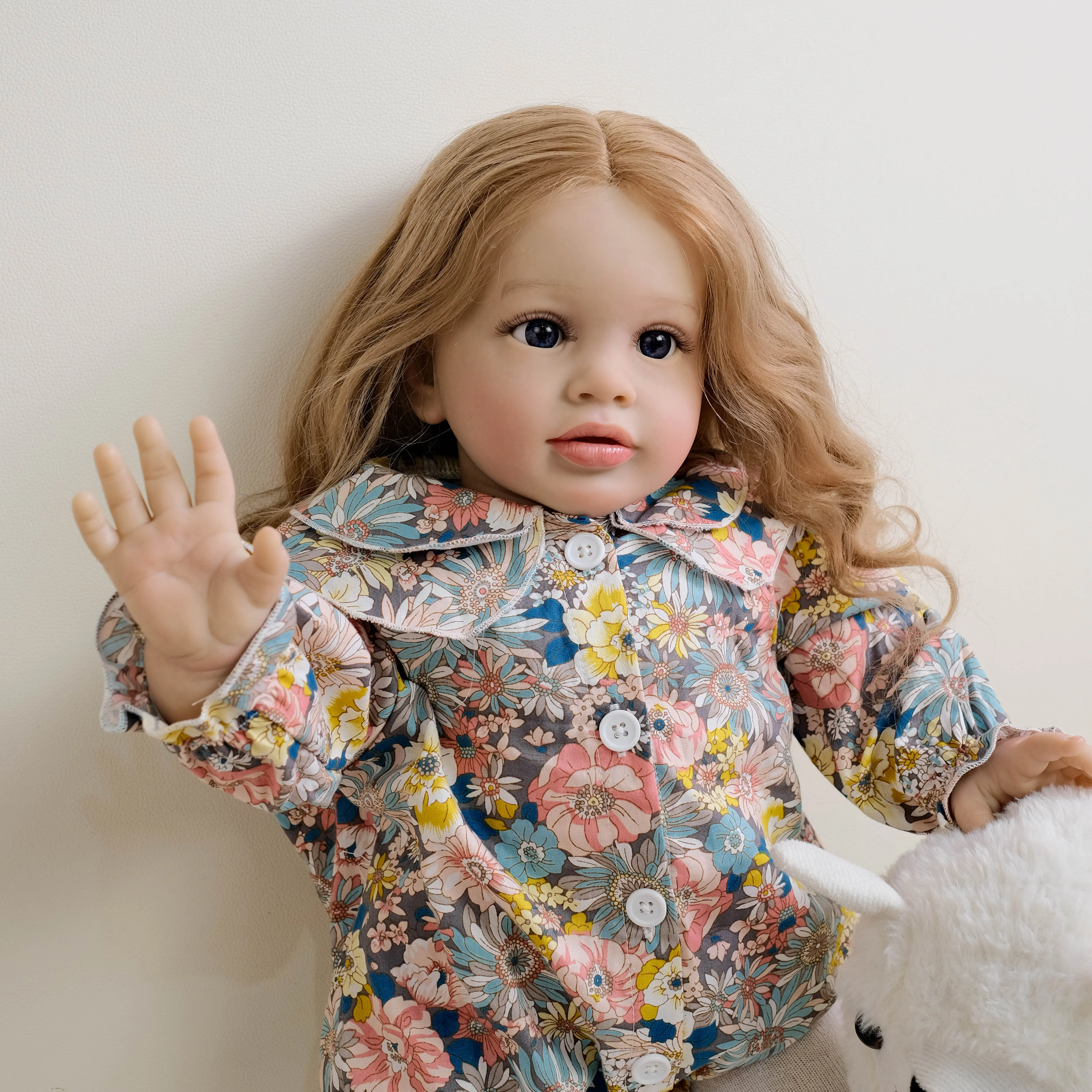 26-Inch Realistic Princess Reborn Toddler Girl Doll - Life-Size Soft Vinyl Collectibles, Poseable Arms Role Play Toy Set for Unisex Kids Age 3+, Vinyl Cloth, Home Activity