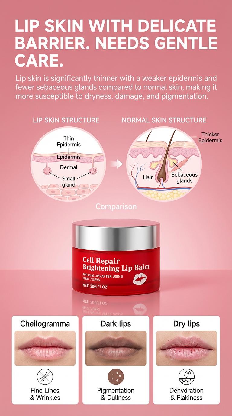 NovacaraX Lip Brightening Balm – Unisex Formula for Dark Lips, Smoker’s Lips & Pigmentation – Softening, Moisturizing & Long-Lasting Protection