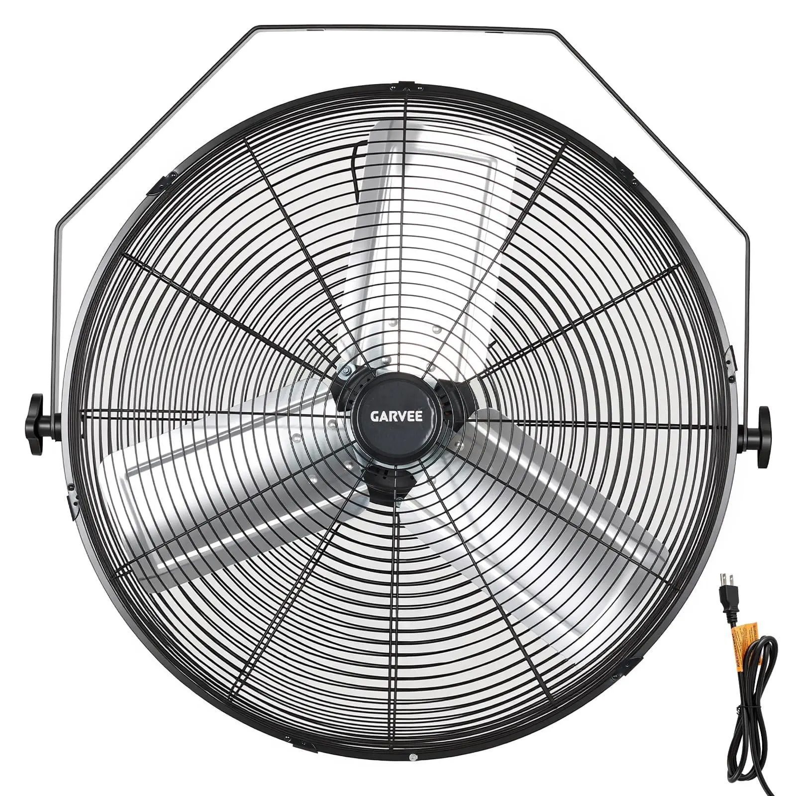 GAOMON 20 Inch Wall Mount Fan, 4800 CFM 3 Speeds High Velocity Industrial Fan with 360° Tilt Head, IP44 Waterproof Heavy-Duty Aluminum Blades for Workshop, Warehouse, Greenhouse, Commercial