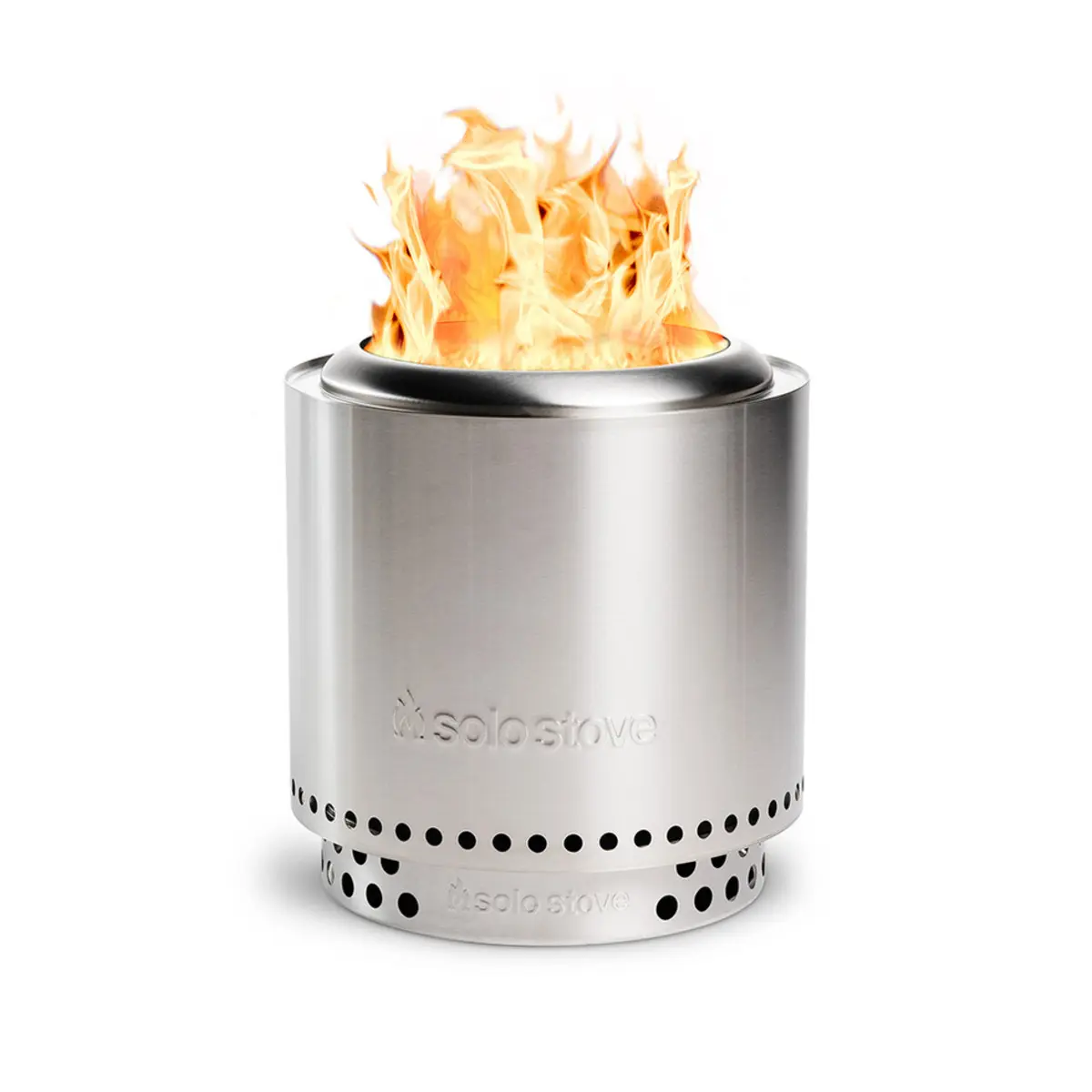 Ranger Stainless Steel Firepit & Stand - Outdoor Heat Source for Backyard Users, Open Flame Compatible