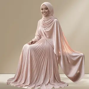 Luxe Elegance Satin Crinkle Hijab - Dusty Pink Rose