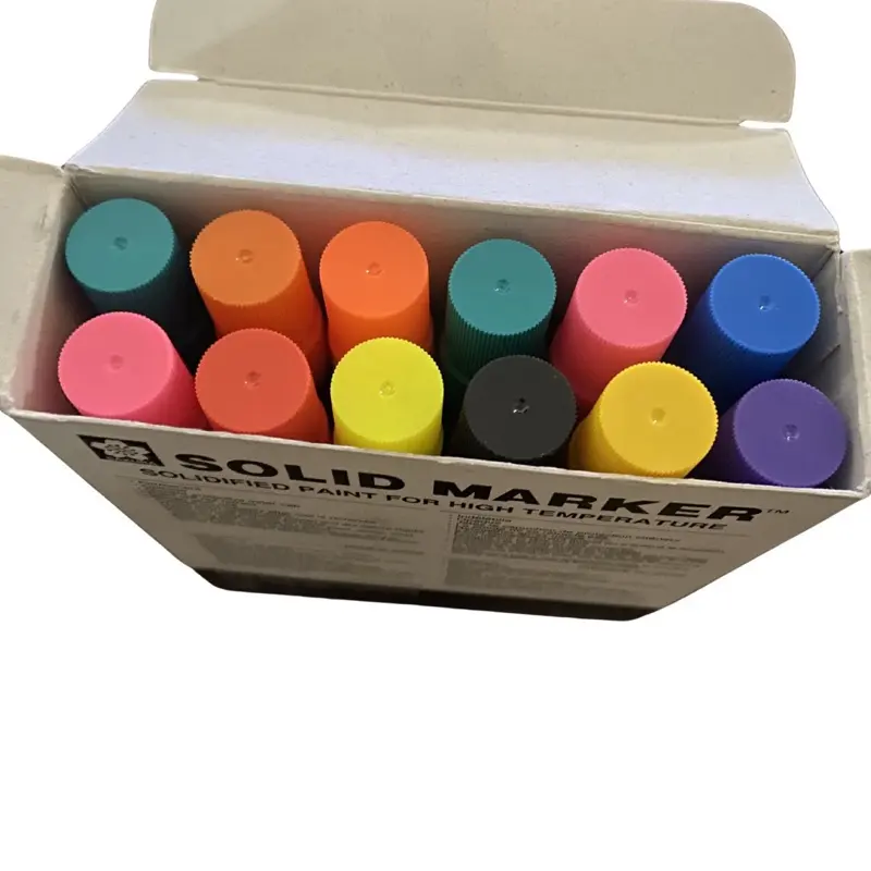 Sakura Colored Highly Permanent Markers Original Set - Waterproof, Construction-Friendly, Solid Ink, Dry-Out Resistant, Quick-Drying, Mess-Free, Solid Box Packaging for Office Stationery & Art Supplies (Plumbing Use)