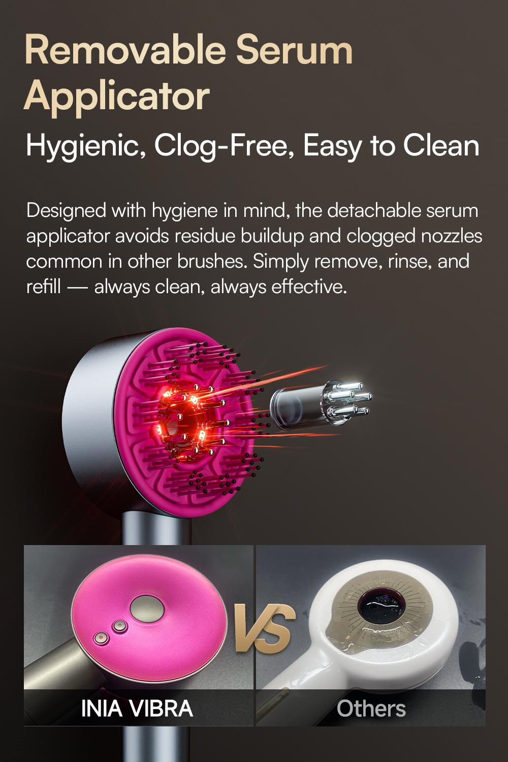 【LIVE EXCLUSIVE】INIA VIBRA 4-in-1 Scalp Therapy Device, Red Light, Microcurrent, Massage, Serum Infusion, Scalp Massager Beauty Device, Waterproof & Wet/Dry Use, Perfect Holiday Gift