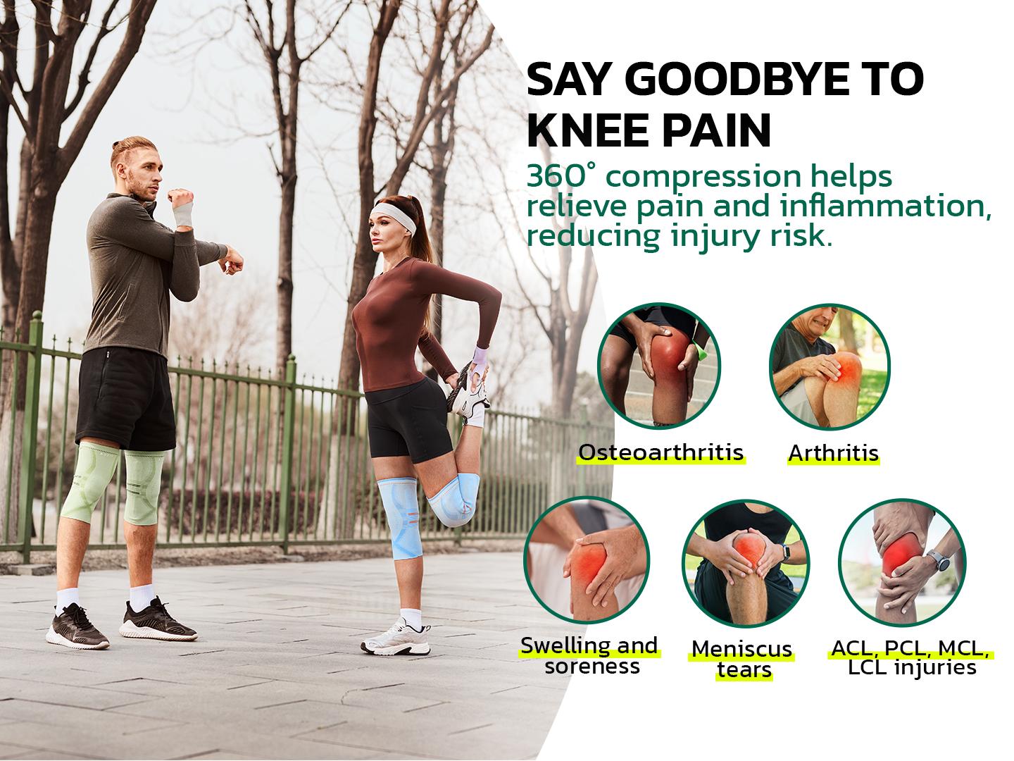 aoFIT Knee Sleeve,Medium Compression Knee Sleeves for Men and Women,Knee Compression Brace for Tired and Achy Knees,Comfortable, Lightweight Knee Sleeves Running and Sports