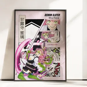Mitsuri Kanroji Love Hashira Haori Pattern Demon Slayer Anime Poster( Unframed - Print Only )