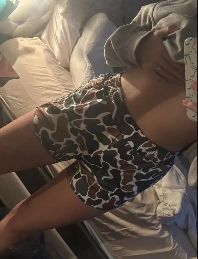 Women's Camo Micro Booty Shorts Cross Strap High Stretch Gym Casual Daily Wear 100% Polyester Slight Stretch Machine Washable