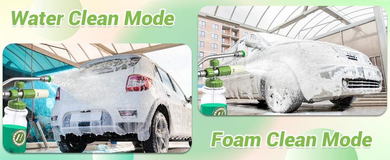 M MINGLE Foam Cannon for Pressure Washer with Dual-Connector Tool, Dual Lance Pressure Washer Wand for Adjustable Snow Foam, M22 and 1/4" Quick Connect, 5 Pressure Washer Nozzle Tips, ChristmasGift