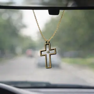 Cross Mustard Seed Necklace