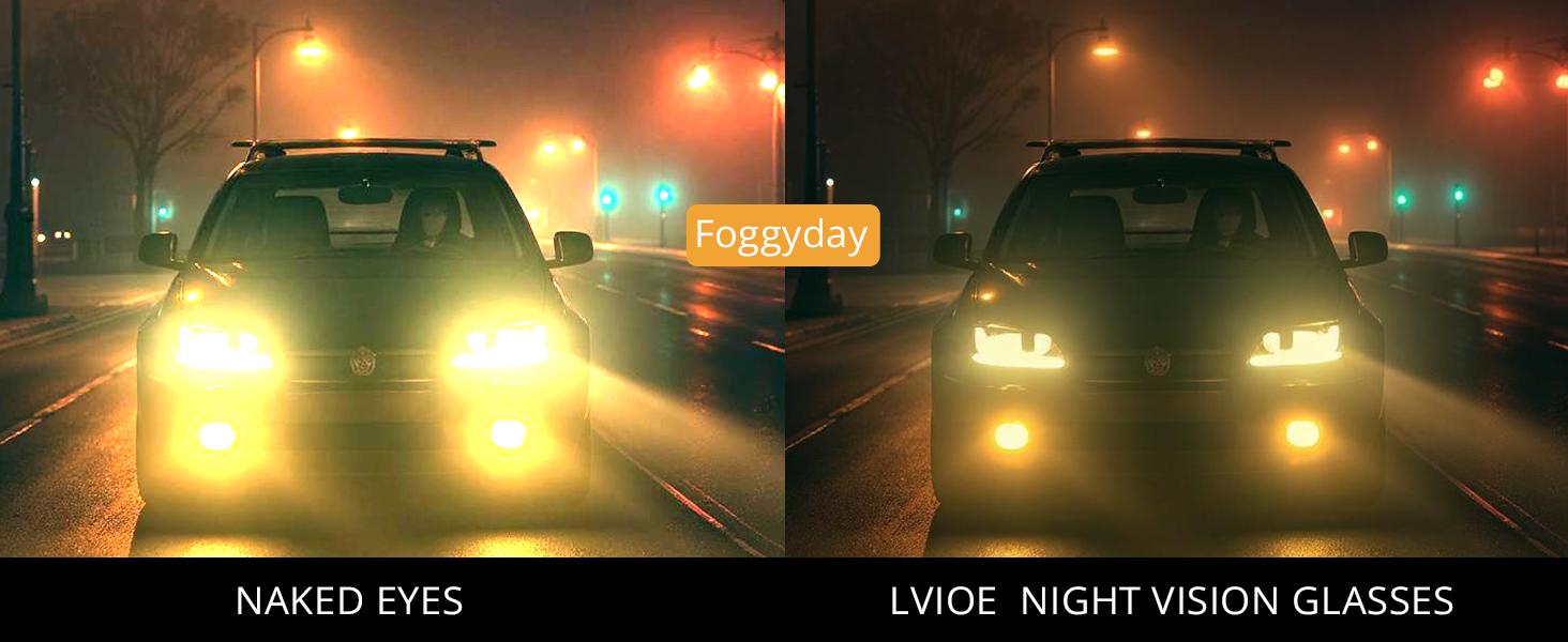 【Friend’s Pick】LVIOE Around Night-Vision Glasses, Fit Over Prescription Glasses with Polarized Yellow Lens Night-Driving Glasses
