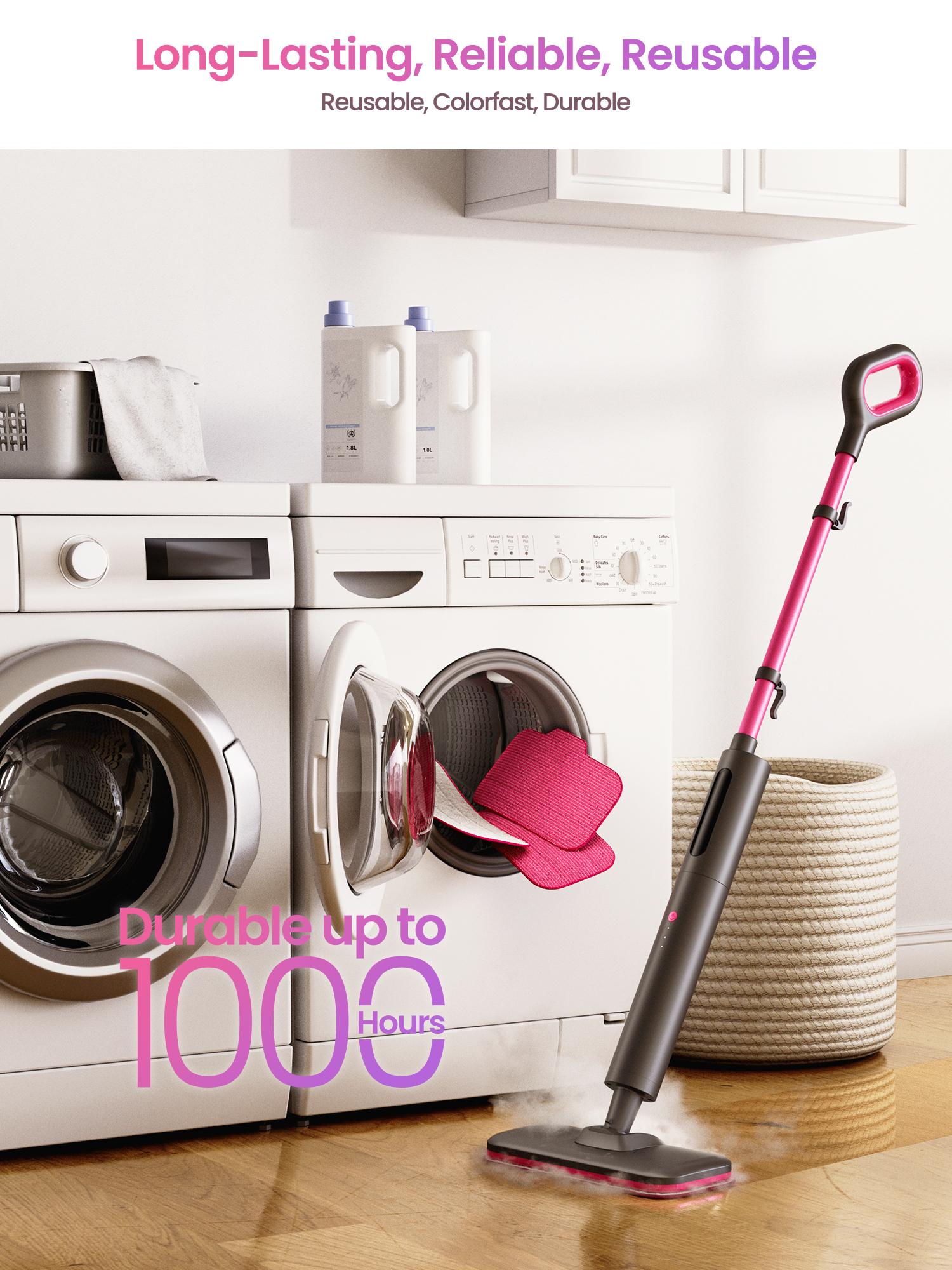 Schenley 6-Pack Microfiber Pads for Pocket Steam Mop, Washable & Reusable Replacement Mop Pads for Multi-Surface Cleaning, Fits Model SLFCSM054