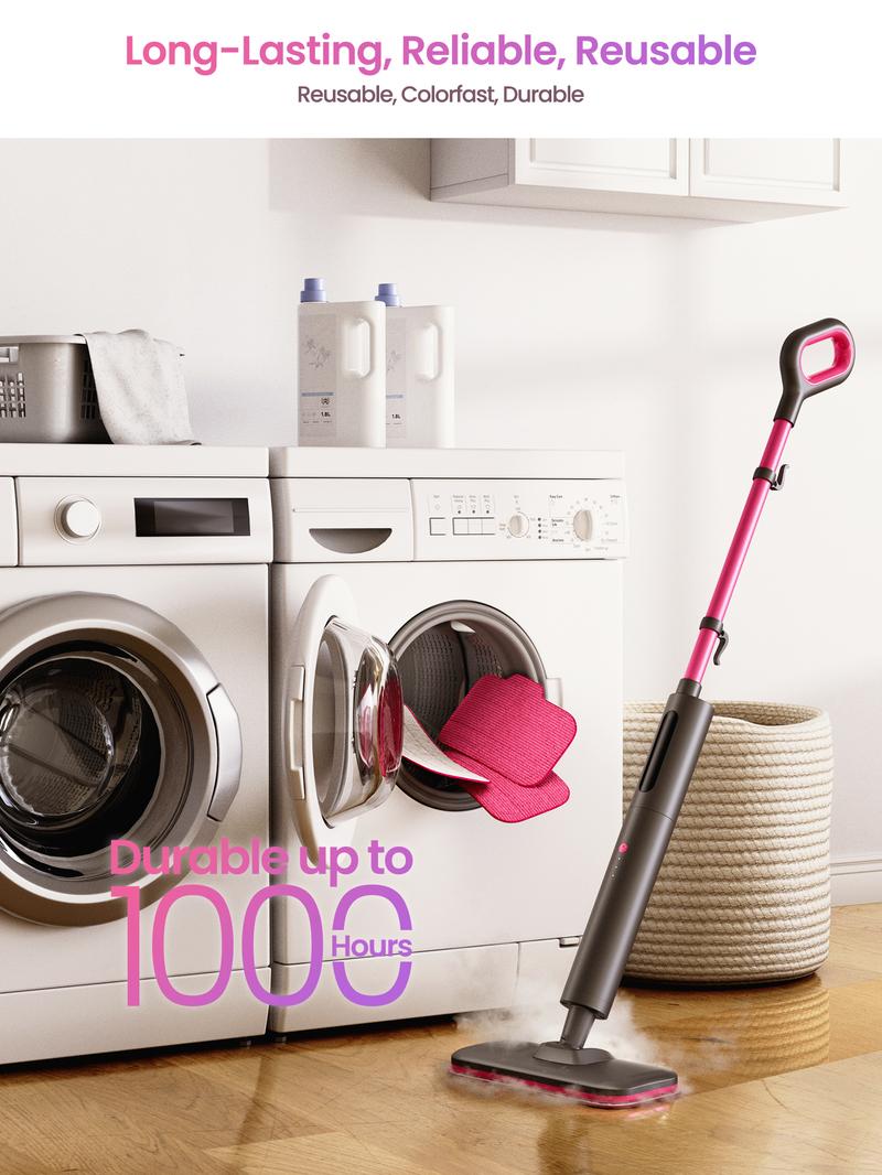 Schenley 6-Pack Microfiber Pads for Pocket Steam Mop, Washable & Reusable Replacement Mop Pads for Multi-Surface Cleaning, Fits Model SLFCSM054