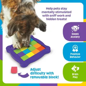 Brightkins Pup Pixel Interactive Treat Puzzle Board Dog Toy