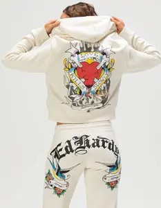 ED HARDY Love Kills Slowly Womens Zip-Up Hoodie
