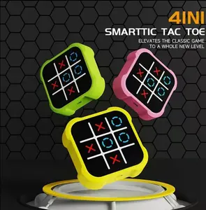 Electronic Tic Tac Toe Game - Portable Handheld Puzzle Toy for Ages 3+ with 3-in-1 Modes, Educational Memory Growth, Ideal Travel Companion for Family Fun and Learning (AAA Battery Needed)