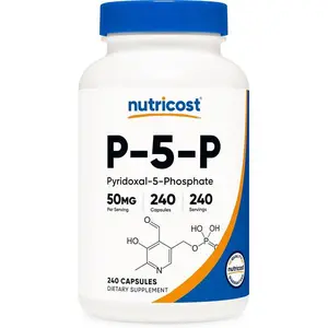 Nutricost P5P Vitamin B6 Supplement 50mg, 240 Capsules (Pyridoxal-5-Phosphate) - Vegetarian Friendly, Non-GMO, Gluten Free