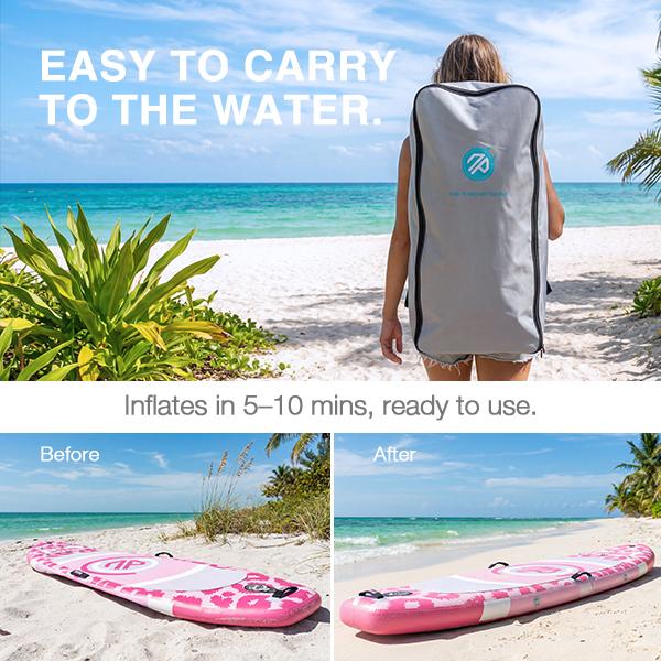 Niphean outdoor Inflatable Stand Up Paddle Board with SUP Accessories, Anti-Slip EVA Deck, 10’6’’ Inflatable Paddleboard for Adults & Youth of All Skill Level