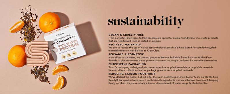 Kitsch Rice Water Shampoo Bar Soap for Hair Care - Soap Bar for Strengthening Weak or Damaged Hair, All Natural, Paraben-Free, Made in US, 3.2oz