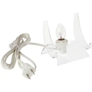 Plymor Clear Acrylic Lighted Double-Scoop Display Easel