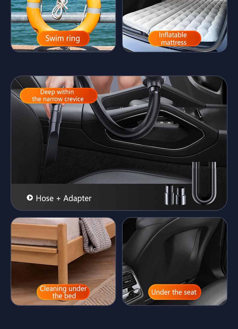 Vehicle and home wireless handheld vacuum cleaner, 2-in-1 car vacuum and blower, high power and strong suction, compact and mini handheld car interior cleaning machine, wet and dry car vacuum cleaner. Vehicle and home wireless handheld vacuum cleaner, 2-in-1 car vacuum and blower, high power and strong suction, compact and mini handheld car interior cleaning machine, wet and dry car vacuum cleaner.