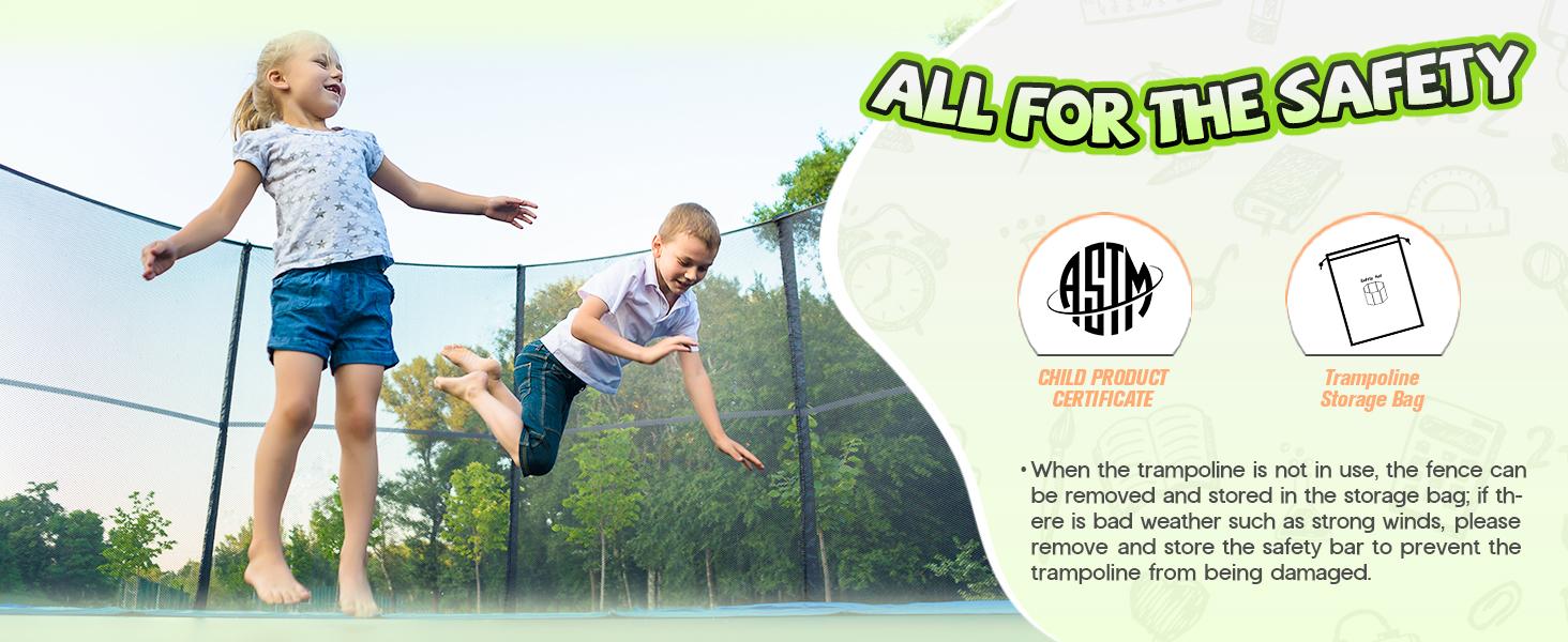 [Spring Sale] AMERLIFE Outdoor Trampoline with Enclosure Net and Ladder, Recreational Trampolines for Kids and Adults, Quick Connect Frame, ASTM Approval-16FT Ships in 2 Boxes/Best Gift Ideas/Christmas Gifts