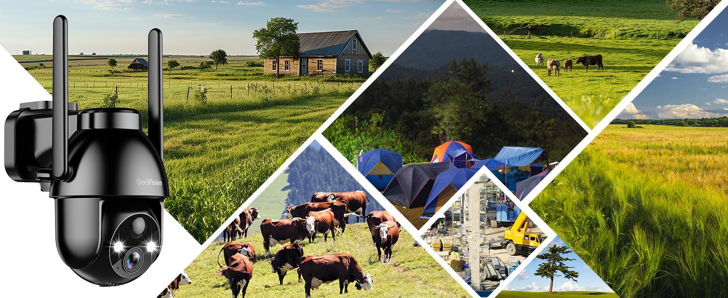 Seevision 4G LTE for No WiFi Solar Security Cameras Wireless Outdoor 3MP 2K Camera , PIR Motion Detection,Siren,Color Night Vision, SD/Cloud Storage (SIM Card Included) Seevision 4G LTE for No WiFi Solar Security Cameras Wireless Outdoor 3MP 2K Camera , PIR Motion Detection,Siren,Color Night Vision, SD/Cloud Storage (SIM Card Included)