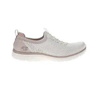 Skechers Womens Virtue Love Note Slip On Sneakers Shoes Casual - Grey