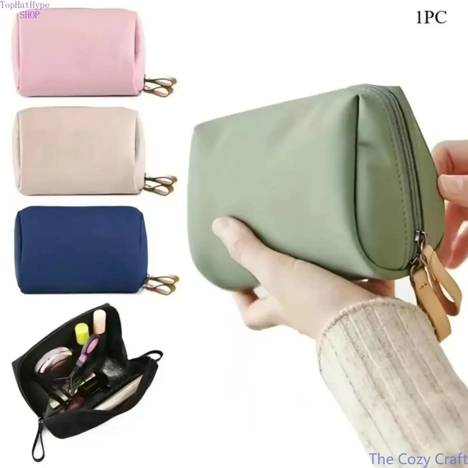 Women's Mini Cosmetic Bag - Compact Cosmetic Pouch for Lipstick, Travel Makeup Organizer, Daily Carry Fashion Accessory, Cosmetic Bags