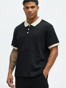 Langdon Sweater Knit Polo - Black