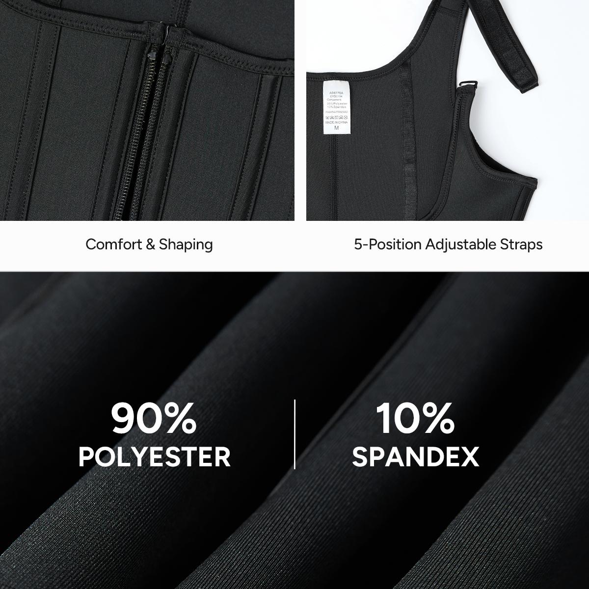 Nebility Women's Shapewear Waist Trainer Belt with 6 Steel Frame for Firm Compression & Bust Support Adjustable Straps Tummy Control Postpartum Body Shaper