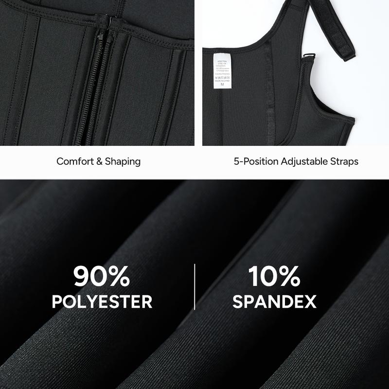 Nebility Women's Shapewear Waist Trainer Belt with 6 Steel Frame for Firm Compression & Bust Support Adjustable Straps Tummy Control Postpartum Body Shaper