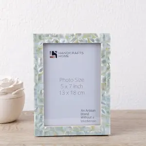 Handicraft Home Handmade Mother of Pearl Picture Frame Green in 3 sizes