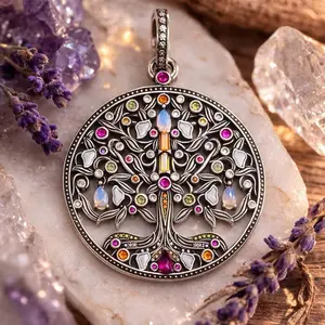 Amuleto Árbol de la Vida – Protección, Abundancia y Energía Multicolor  Esencia de Luz