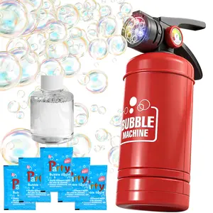 Firefighter Bubble Blower Toy for Kids – LED Light Bubble Machine for Summer Backyard Fun