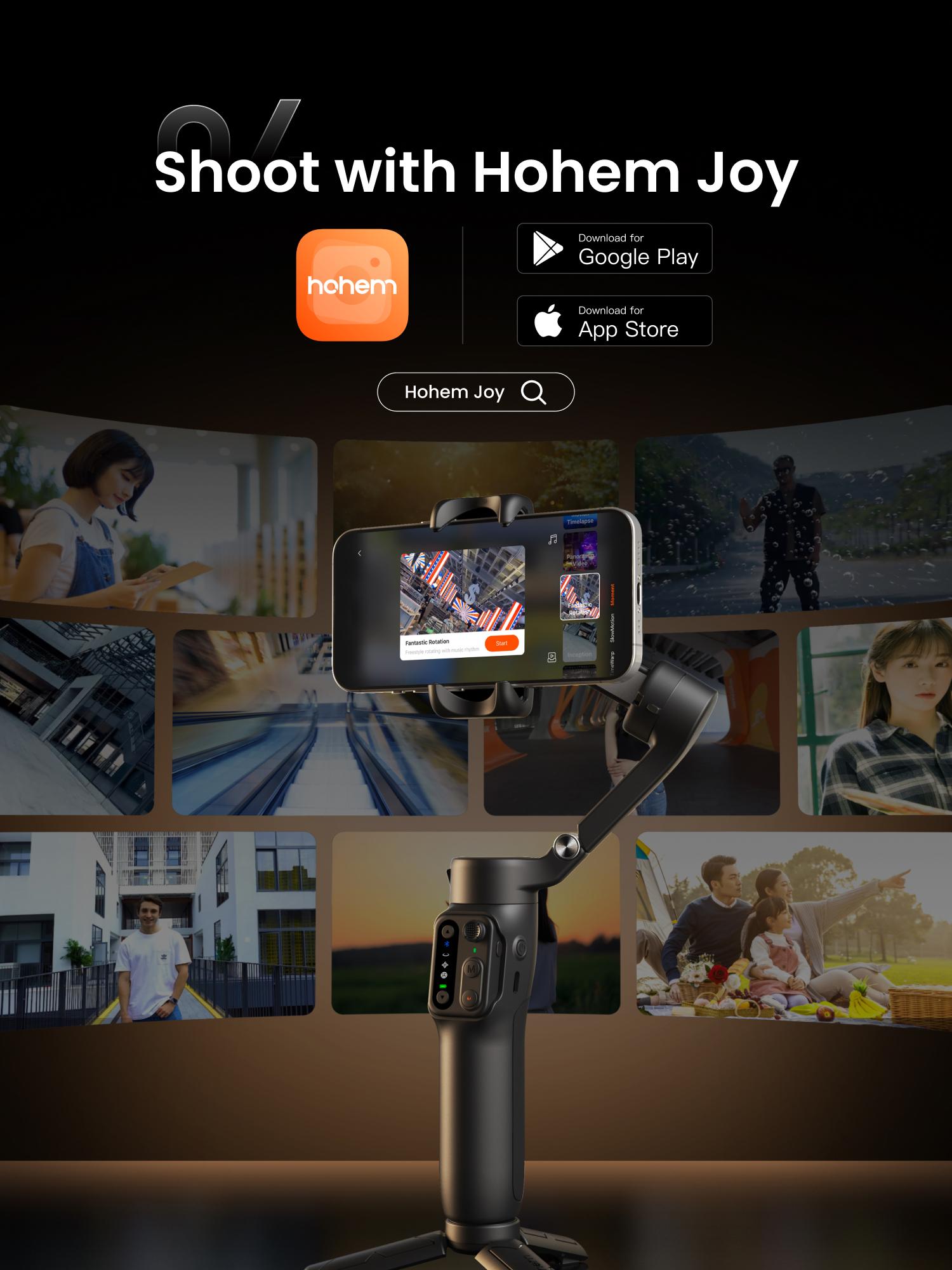 hohem iSteady X3 SE Plus New Gimbal for iPhone, AI Facial Tracking,Smartphone Gimbal with Detachable Remote Control, Portable Foldable 3-Axis Phone Gimbal for Android & iPhone 17 ,Built-in Extendable Rod,Vlog Stabilizer,Cellphone&Selfie accessories