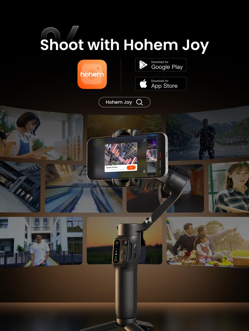 hohem iSteady X3 SE Plus New Gimbal for iPhone, AI Facial Tracking,Smartphone Gimbal with Detachable Remote Control, Portable Foldable 3-Axis Phone Gimbal for Android & iPhone 17 ,Built-in Extendable Rod,Vlog Stabilizer,Cellphone&Selfie accessories