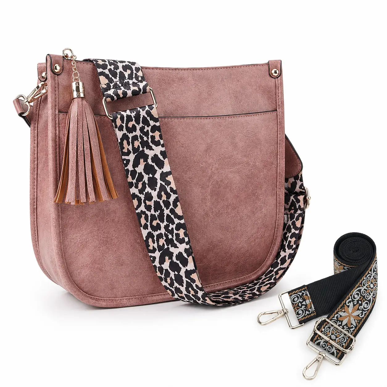 4055 More Than Two Will Get A Free Wallet Women's Fashionable Crossbody Bag Purse For Women Leather Handbag Wallet Set Waterproof Women Crossbody Bag With 2count Adjustable Guitar Strap Perfect Outdoorfun Dealsforyoudays
