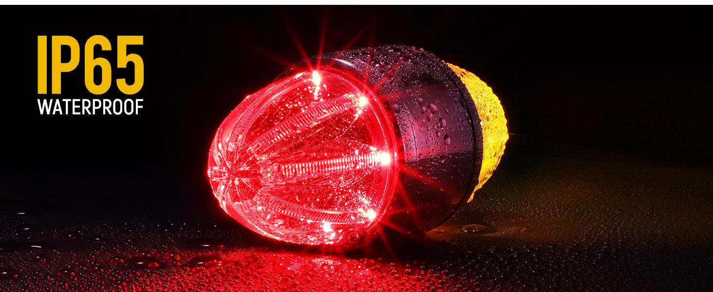 Partsam 3.5" Double Face Amber/Red/Blue LEDs Watermelon Lights for Semi Truck, 12V-24V, Waterproof, Easy Installation Partsam 3.5" Double Face Amber/Red/Blue LEDs Watermelon Lights for Semi Truck, 12V-24V, Waterproof, Easy Installation