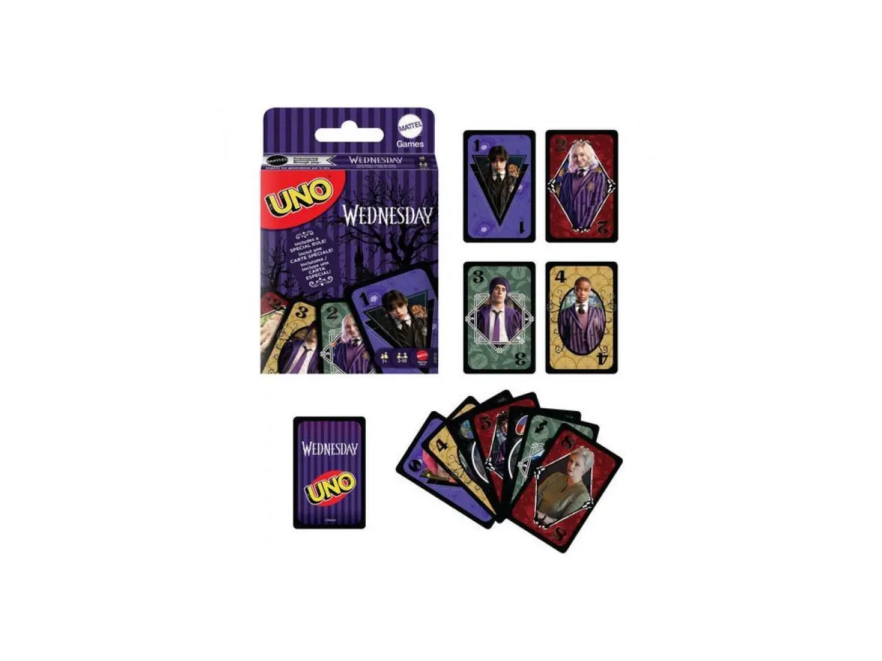 Mattel UNO: Wednesday Card Game