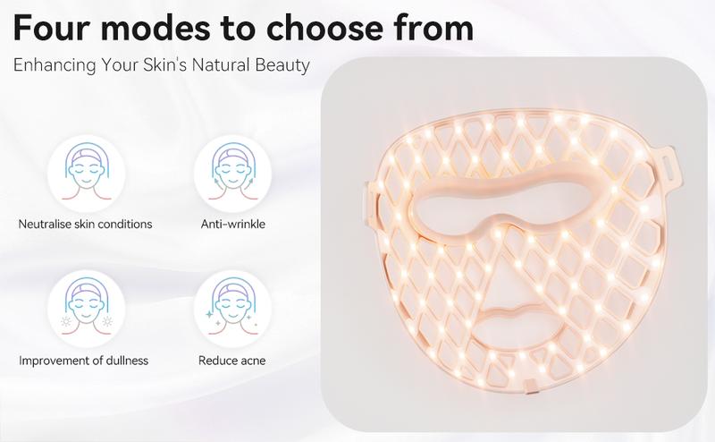 Led Face Mask Light Therapy, Lightweight Light Therapy Mask for Travel ...