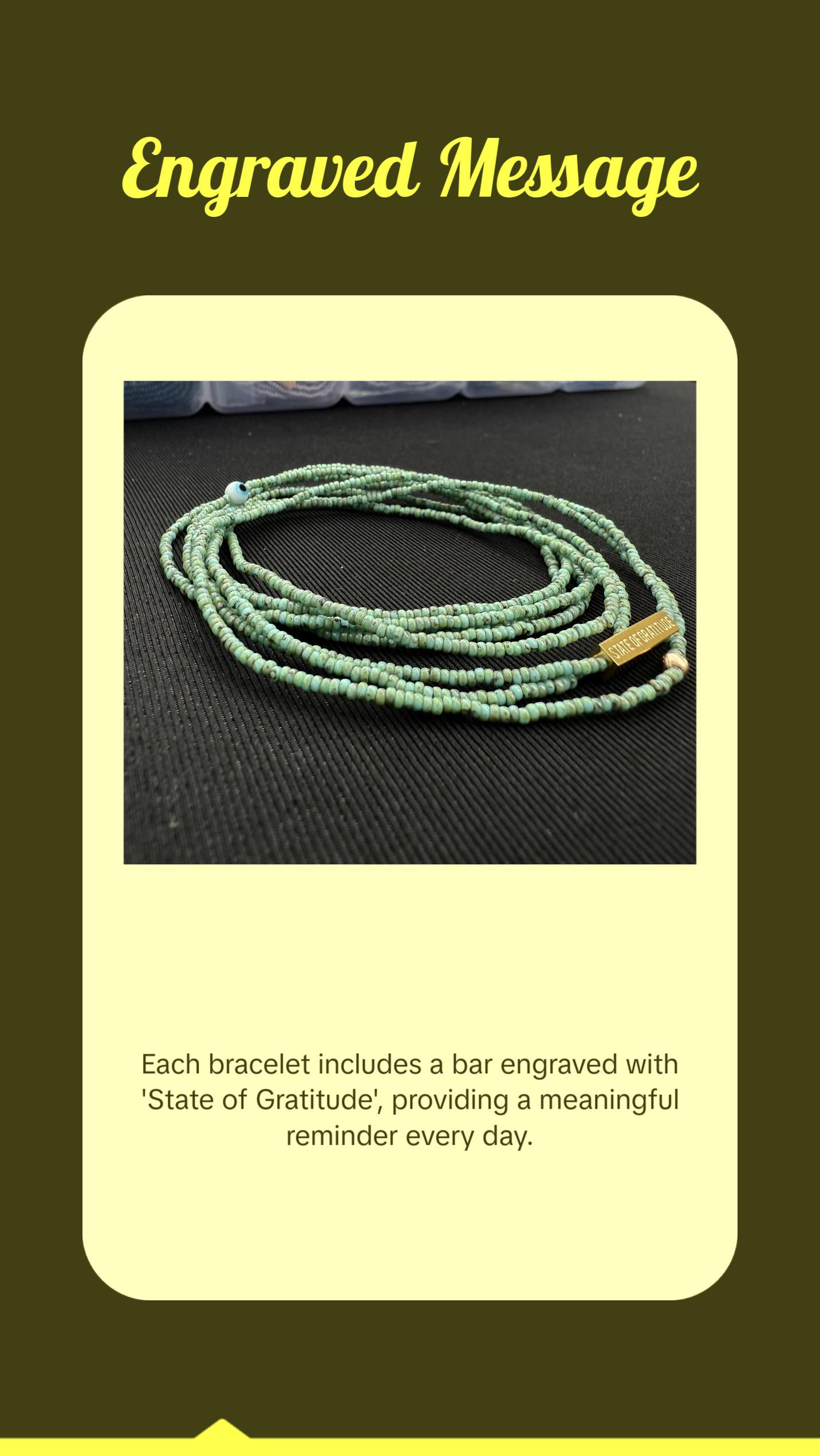 Turquoise Gratitude Bracelet Wrap