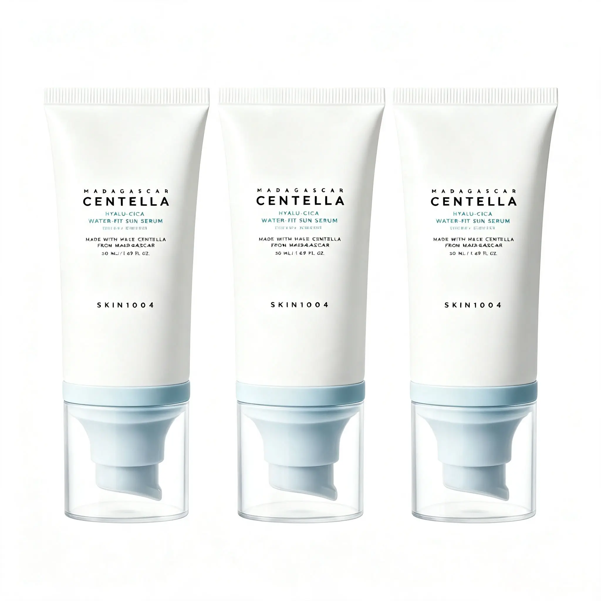 3PCS [SKIN1004] Centella Hyalu-Cica Water-Fit Sun Serum SPF50+ PA++++ | Korean Hydrating Facial Sunscreen | Lightweight No White Cast Formula | Daily K-Beauty Sun Care