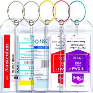 Cruise Ship Essentials for Carnival, Princess, NCL, MSC , Cruise Luggage Tag Holders, Cruise Must Haves Waterproof & Reusable