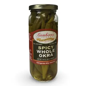Gambino's New Orleans Spicy Pickled Whole Okra, 16 Fl Oz