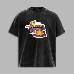 Hannah Montana 20 Years Anniversary T-Shirt, Vintage Style Graphic Washed Tee