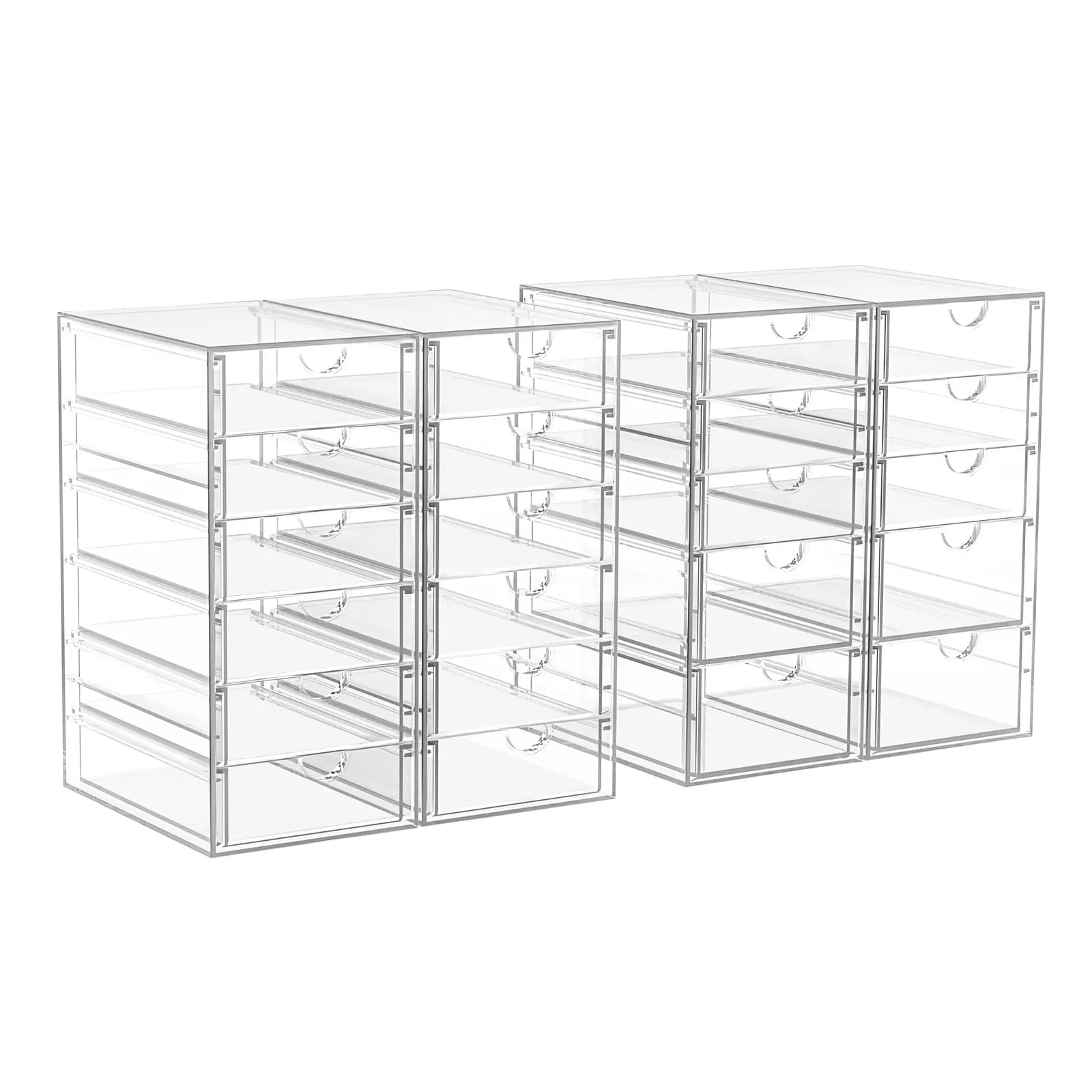 7CODE 30 Drawers Acrylic Storage Organizer, Clear Stackable Desk Organizer for Makeup, Jewelry, Arts & Crafts Beads, Office & Sewing Supplies, Fishing Lures, Pills & Vitamins, Bathroom Cabinet Dresser & Dorm Essentials, Home Decor Storage Box