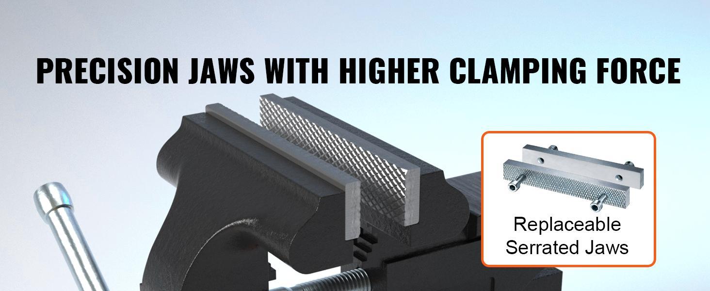 VEVOR Bench Vise, TikTokShopBlackFriday, 4.5-inch Jaw Width 5.9-inch Jaw Opening, 360-Degree Swivel Locking Base Multipurpose Vise with Anvil, Heavy Duty Ductile Iron Workbench Vise with Bolts & Nuts, for Drilling