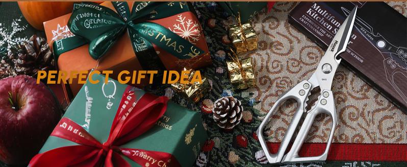 【February Faves】Huusk Multi-Purpose Kitchen Scissors – Stainless Steel Heavy Duty Shears, Japanese Steel, Dishwasher-Safe Poultry/Meat Scissors for Bones, Food Prep, Perfect Father's Day  Gift!